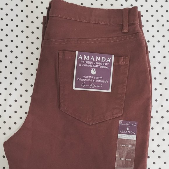 Gloria Vanderbilt Amanda Slimming Jeans (Sanguine Brown) - Picture 2 of 5